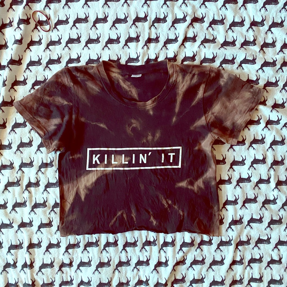 Bleach dyed Crop top